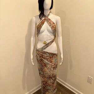 Outcast Multi-Color Halter Dress